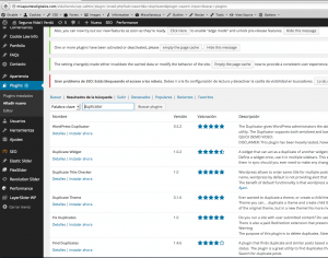 Instalación del plugin wordpress duplicator