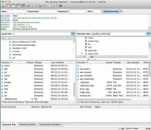 subir por filezilla los archivos generados por dupliate