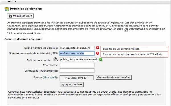 Como añadir un dominio con ñ en el Cpanel (Panel del Hosting o Alojamiento)
