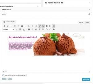 plugin Black Studio TinyMCE para edita en los widget de forma sencilla