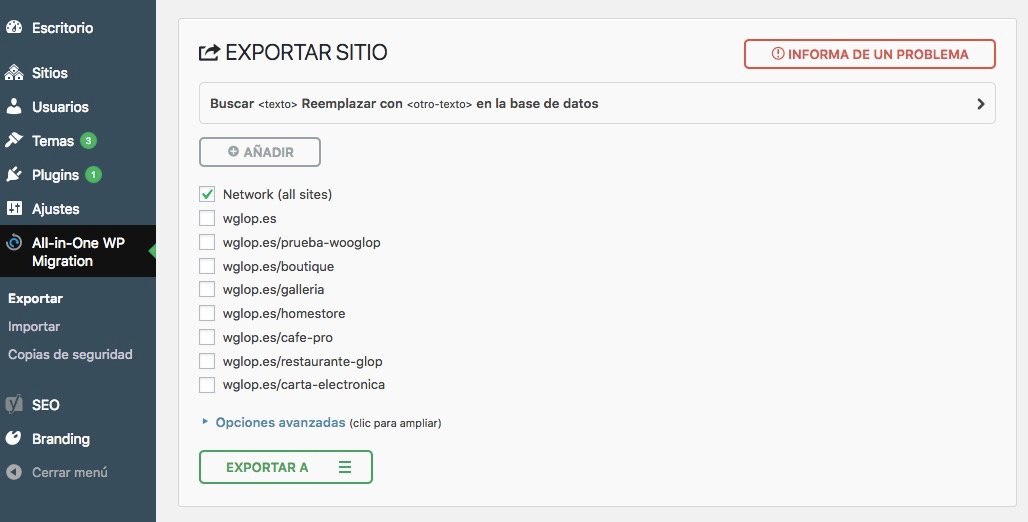 Plugin para migrar instalaciones de WordPress multisite de un hosting a otro