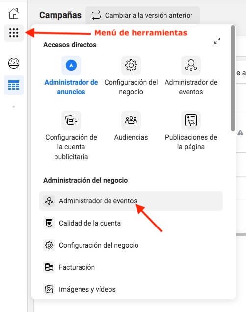 Cómo-crear-eventos-en-Tag-Manager-para-Facebook-Ads-menu-herramientas-administrador-eventos